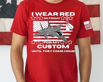 RED Friday Air Force Tee | Support Deployed Heroes, Custom Dog Tag Shirt