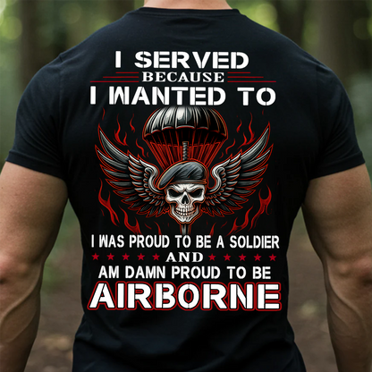 Airborne Military T-Shirt – Proud Soldier Army Veteran Tee for Men