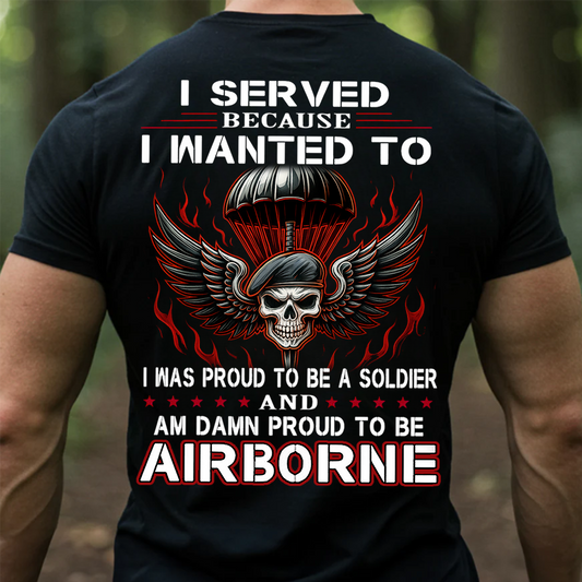 Airborne Military T-Shirt – Proud Soldier Army Veteran Tee for Men