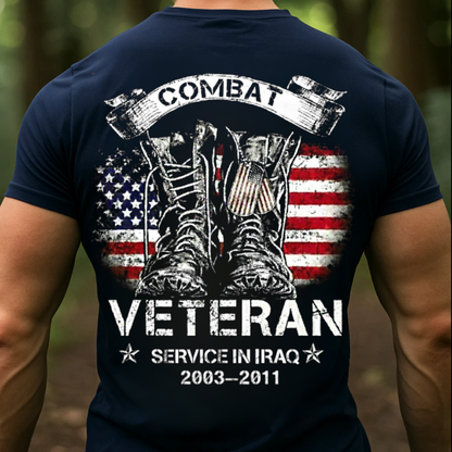 Combat Veteran Iraq 2003-2011 T-Shirt, Sweatshirt, Hoodie, Gift for Veterans Day