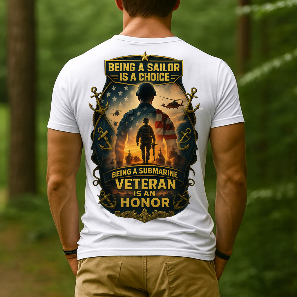 Submarine Veteran Shirt – Patriotic Military Sailor Gift for Dad & Grandpa, US Navy Veteran Honor Tee, Father’s Day & Grandfather Appreciation Present