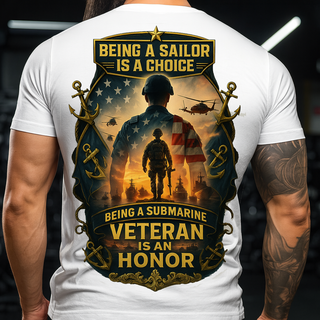Submarine Veteran Shirt – Patriotic Military Sailor Gift for Dad & Grandpa, US Navy Veteran Honor Tee, Father’s Day & Grandfather Appreciation Present