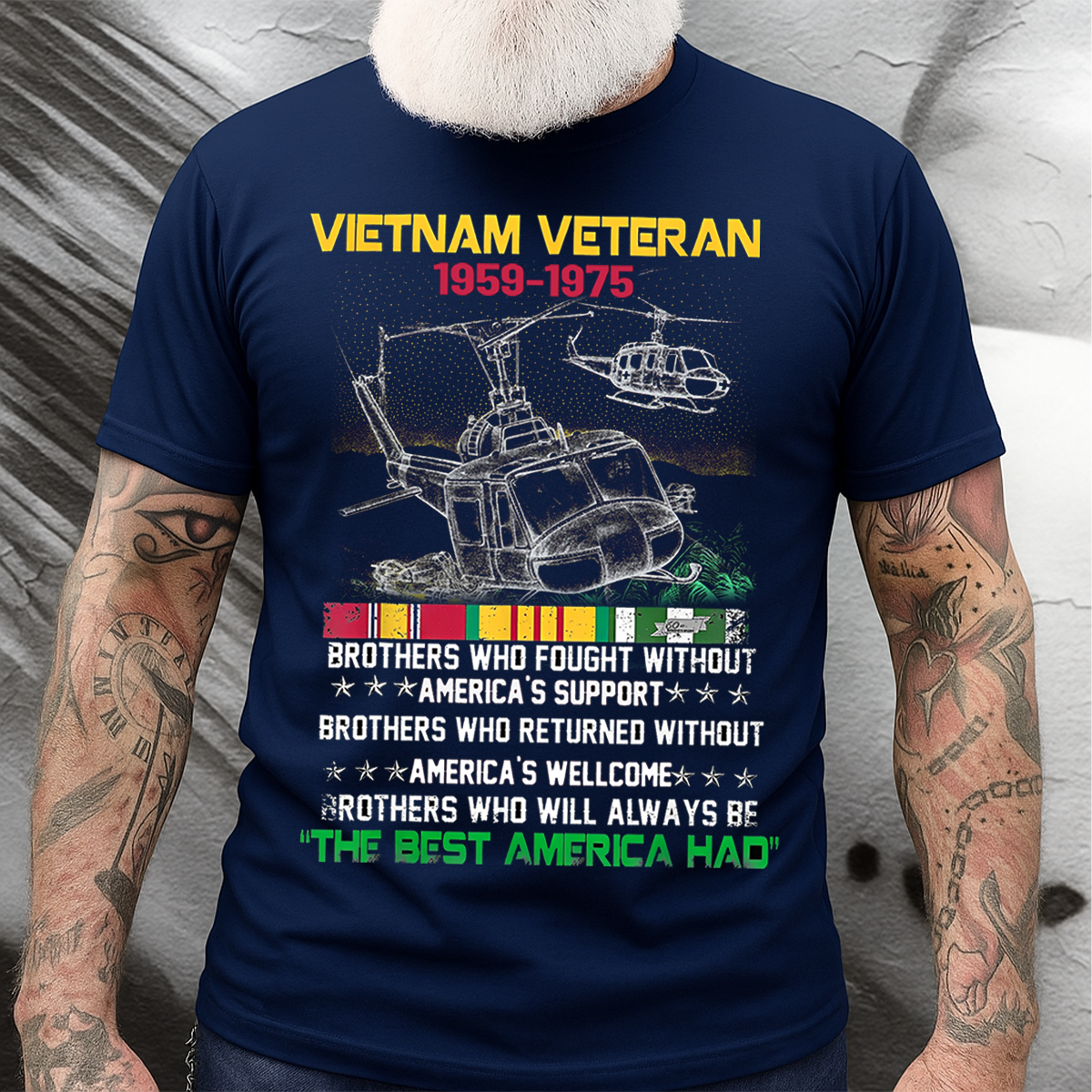 The Best America Had – Vietnam Veteran 1959-1975 UH-1 Huey Helicopter Tribute Shirt