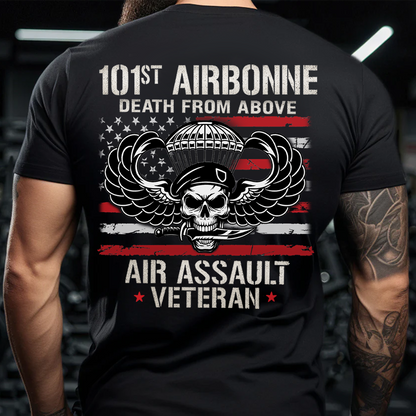 101st Airborne Death From Above T-Shirt – Air Assault Veteran Military Tee