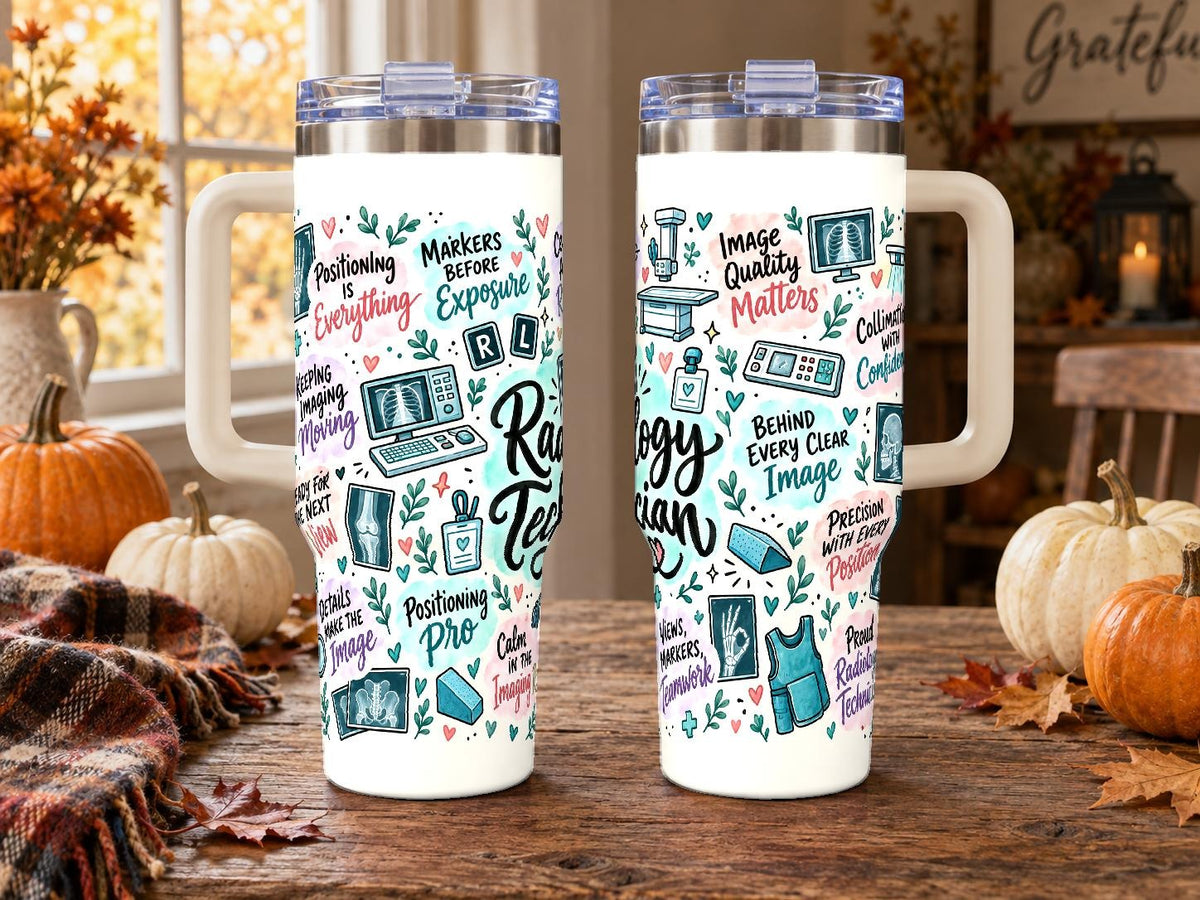 Radiology Technician 40 oz Tumbler, Pastel Imaging Pride