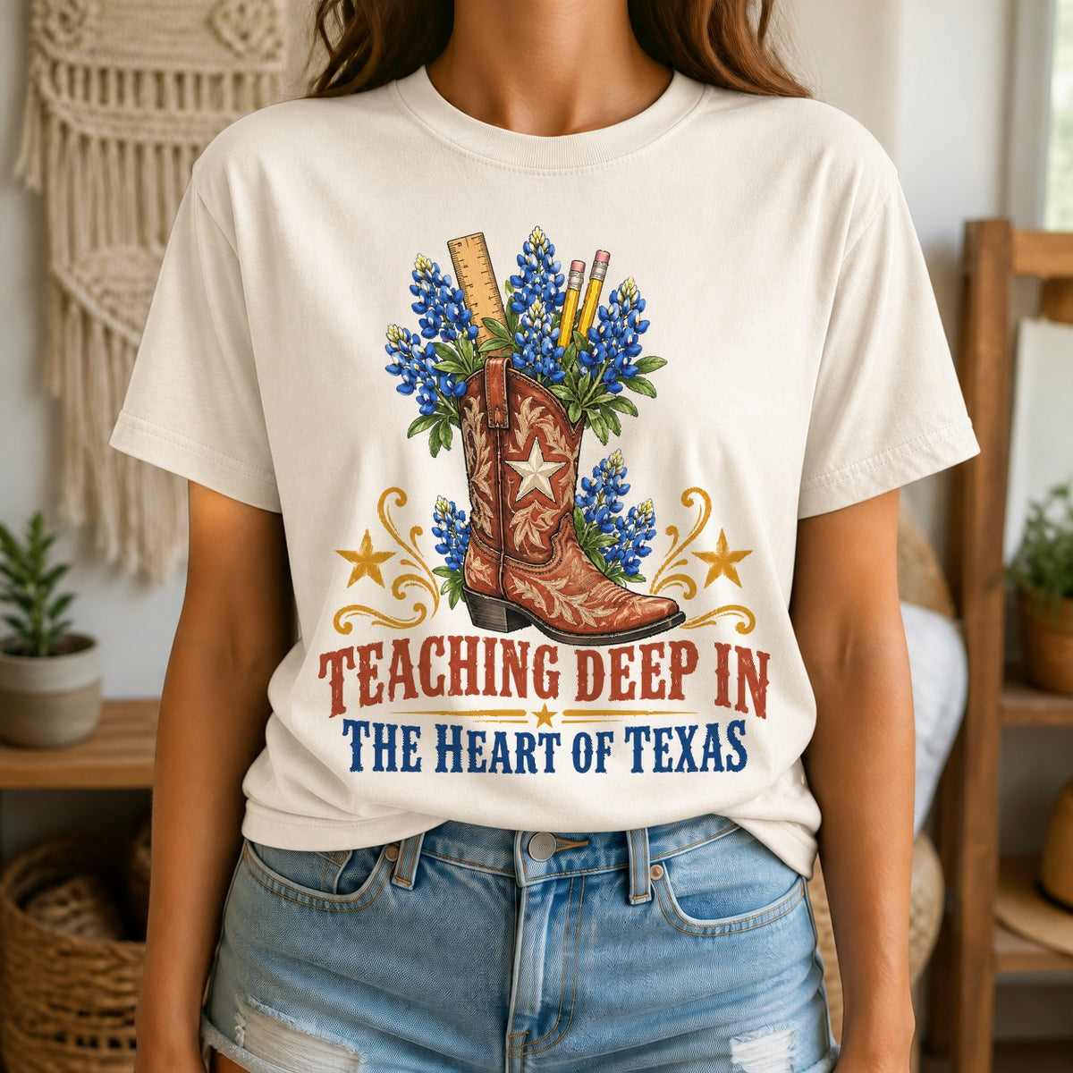 Lone Star Classroom Boot Comfort Colors Texas Teacher T-Shirt