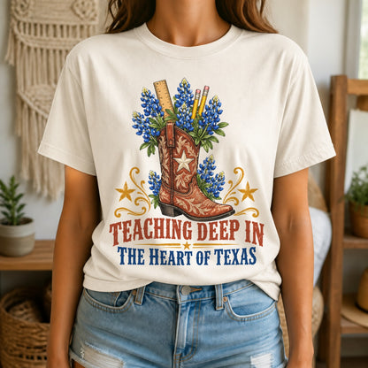 Lone Star Classroom Boot Comfort Colors Texas Teacher T-Shirt