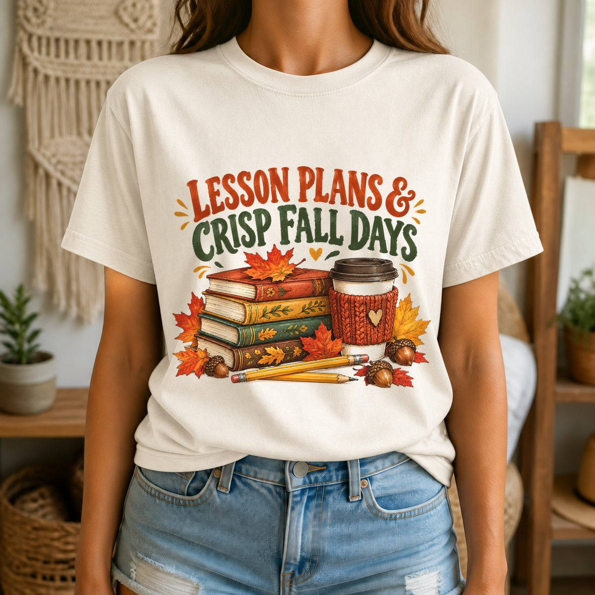 Cozy Classroom Autumn Comfort Colors T-Shirt, Fall Teacher Tee
