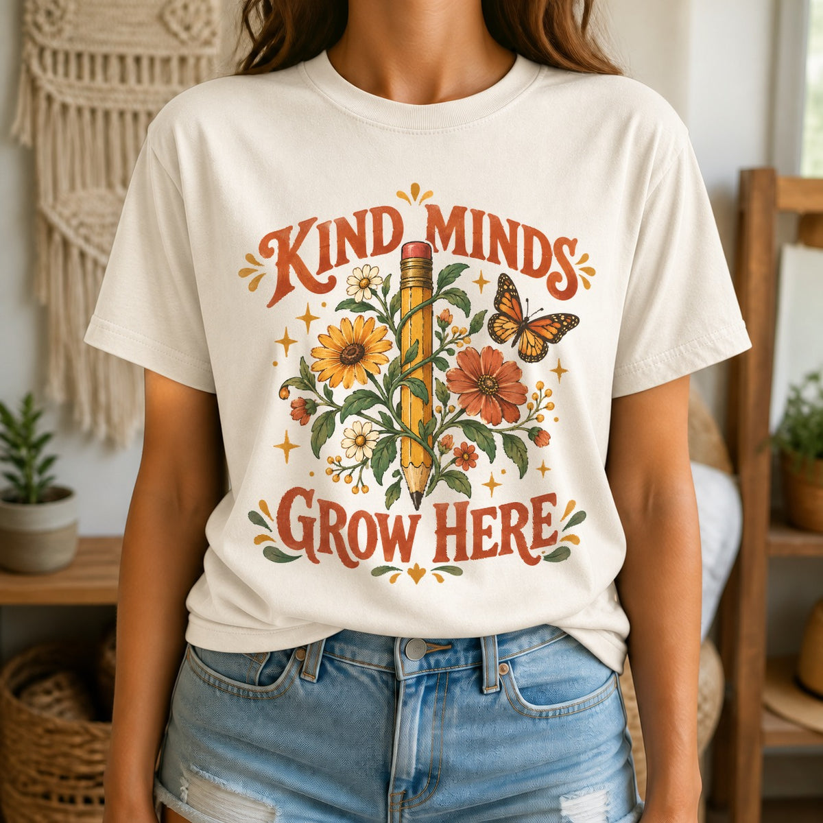 Kind Minds Botanical Educator Comfort Colors T-Shirt