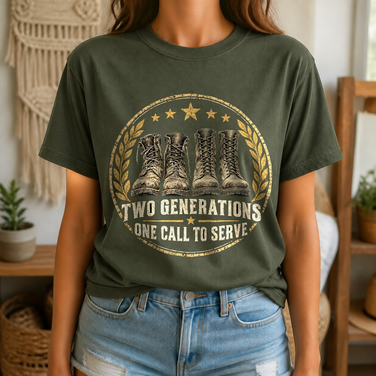 Comfort Colors Military Family Legacy of Service Graphic T-Shirt