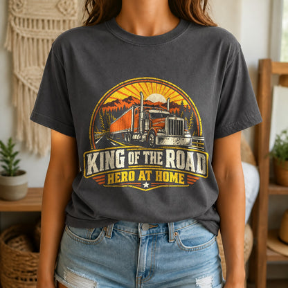 Comfort Colors King of the Road Trucker Dad Graphic T-Shirt