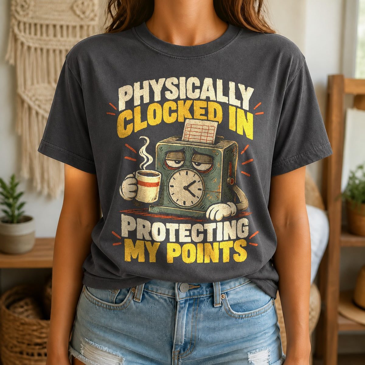 Comfort Colors Graphic T-Shirt, Protecting My Points Work Humor