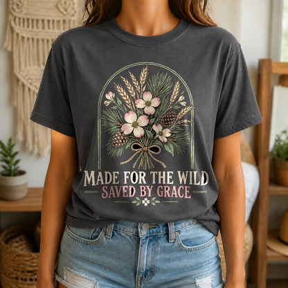 Wild and Redeemed Comfort Colors T-Shirt, Christian Southern Tee
