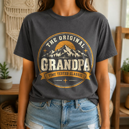 Comfort Colors Grandpa Graphic T-Shirt, Rugged Mountain Ridge Tee