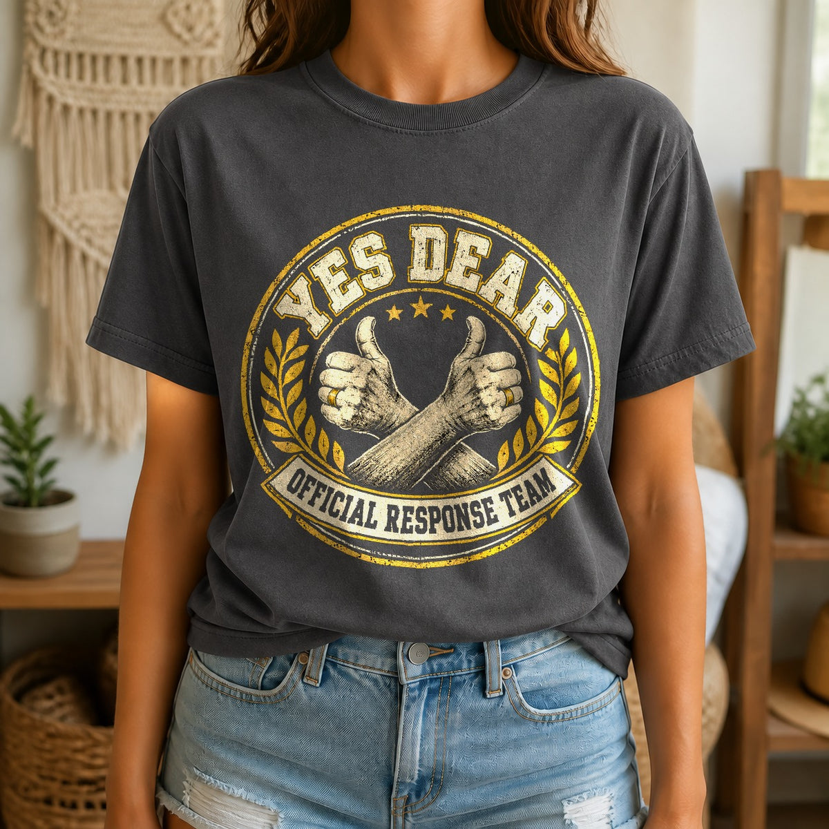 Yes Dear Response Team Comfort Colors Graphic T-Shirt