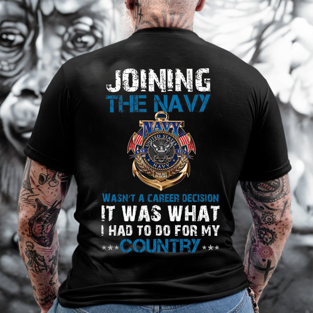 Joining the Navy T-Shirt ,Patriotic US Navy Design, Ideal for Veterans and Military Enthusiasts