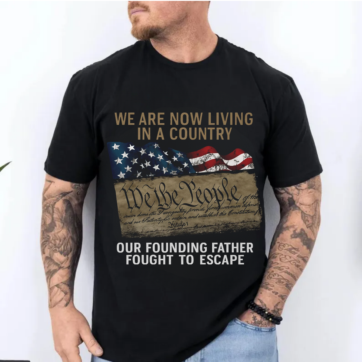 We Are Now Living In A Country Veteran T-Shirt, Military Patriotic Veteran Apparel, Must have for Veterans Day