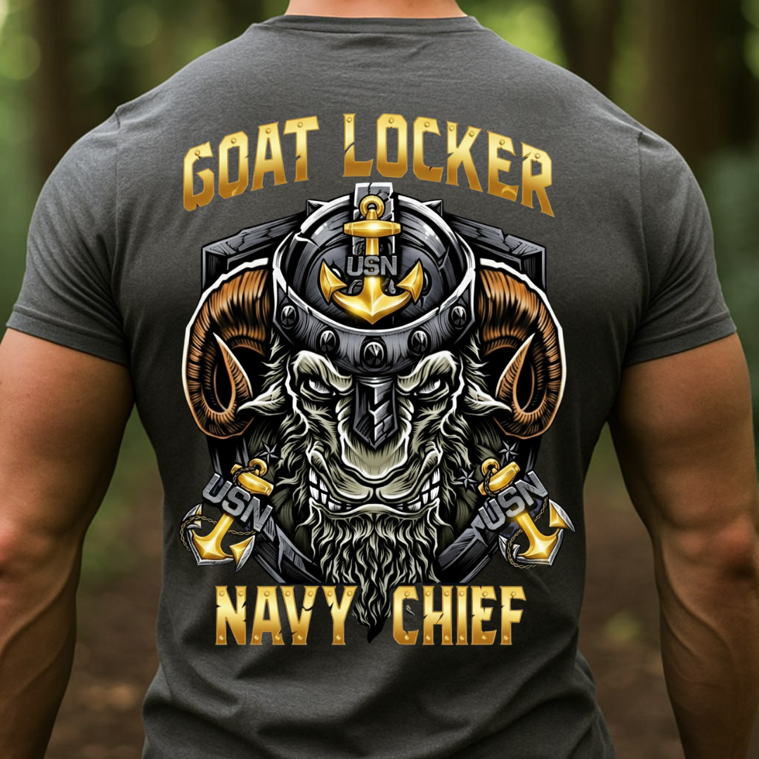 Goat Locker U.S. Navy Chiefs Shirt, Navy Veteran Design, Gift for Veterans Day