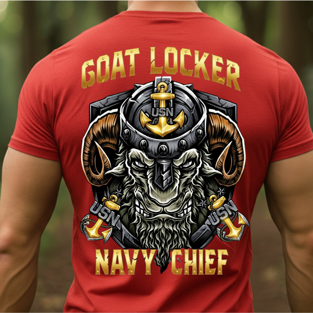 Goat Locker U.S. Navy Chiefs Shirt, Navy Veteran Design, Gift for Veterans Day