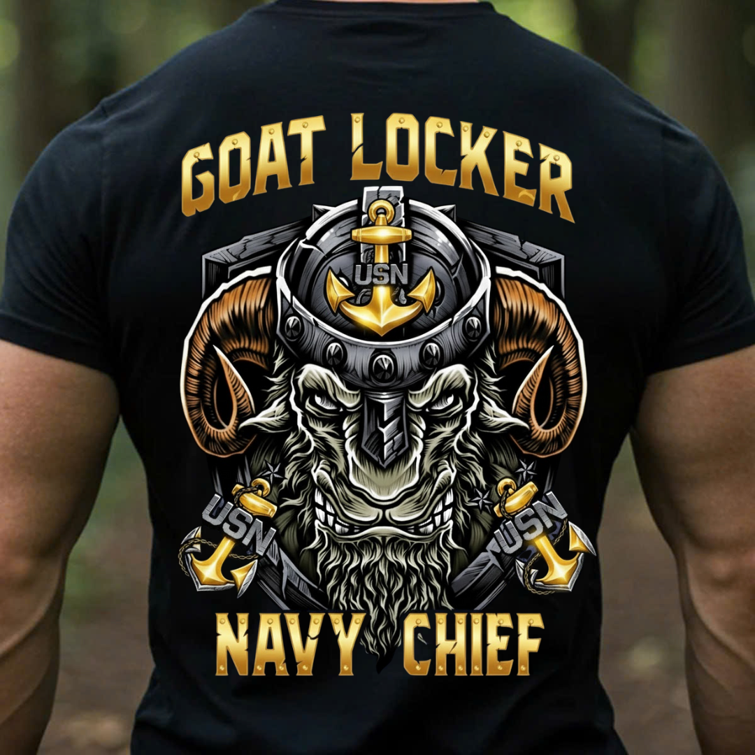 Goat Locker U.S. Navy Chiefs Shirt, Navy Veteran Design, Gift for Veterans Day