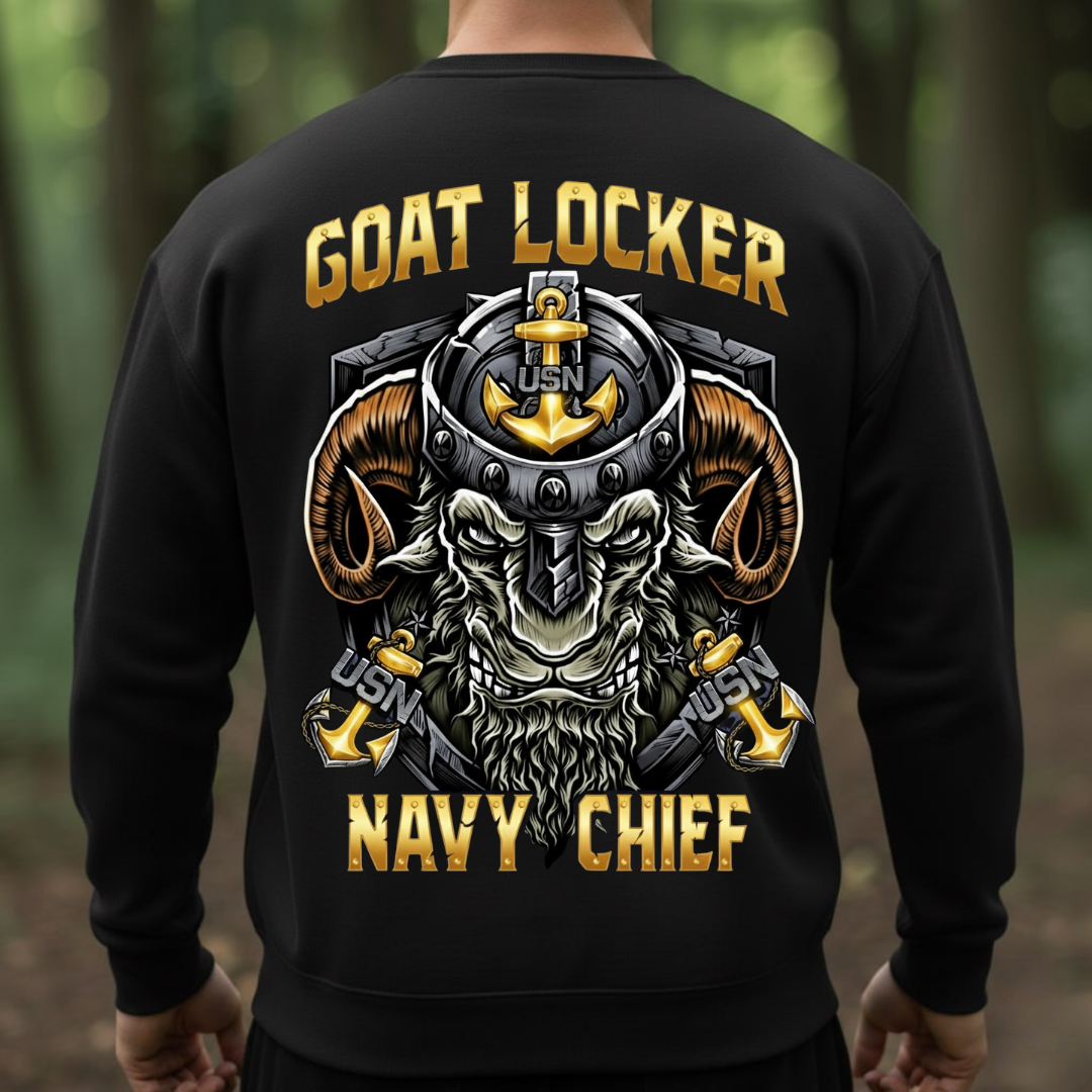 Goat Locker U.S. Navy Chiefs Shirt, Navy Veteran Design, Gift for Veterans Day