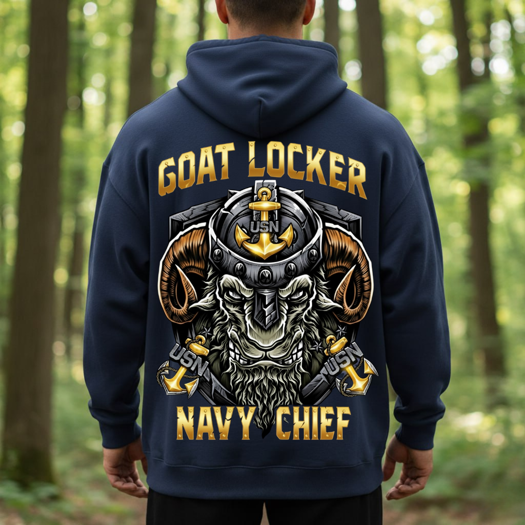 Goat Locker U.S. Navy Chiefs Shirt, Navy Veteran Design, Gift for Veterans Day