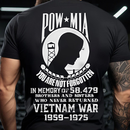 Vietnam War Memorial T-Shirt - In Memory of 58,479 Fallen Brothers and Sisters - Veteran Tribute Tee