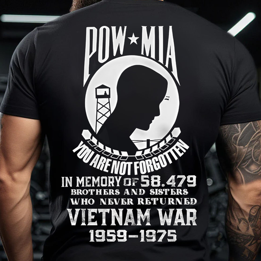Vietnam War Memorial T-Shirt - In Memory of 58,479 Fallen Brothers and Sisters - Veteran Tribute Tee