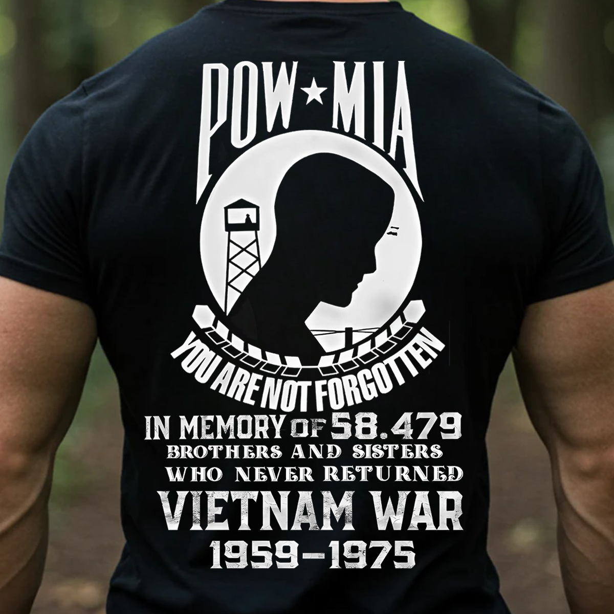 Vietnam War Memorial T-Shirt - In Memory of 58,479 Fallen Brothers and Sisters - Veteran Tribute Tee