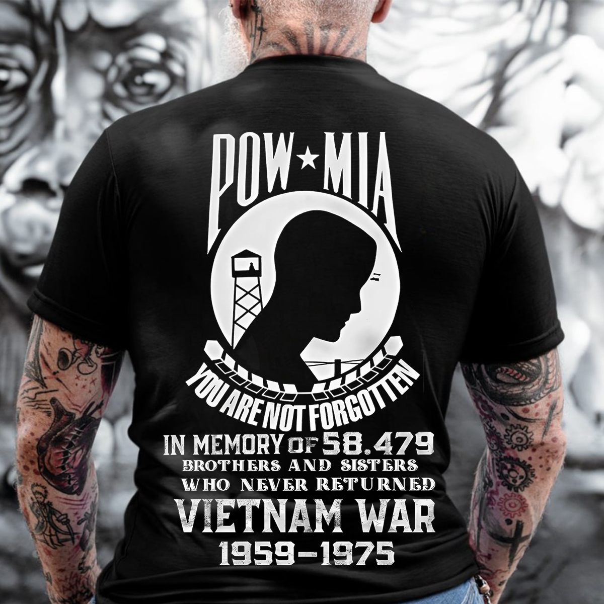 Vietnam War Memorial T-Shirt - In Memory of 58,479 Fallen Brothers and Sisters - Veteran Tribute Tee