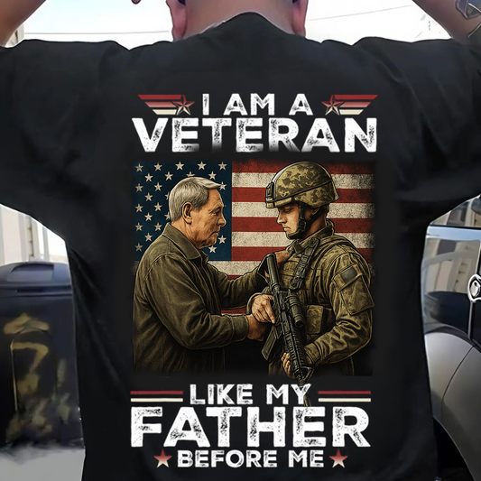 Veteran Father and Son T-Shirt – Military Family Pride