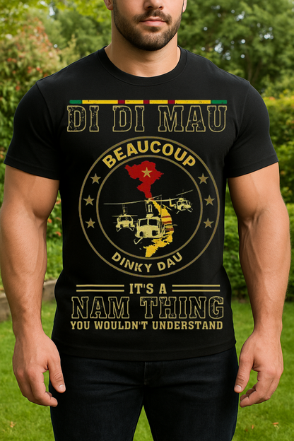 Vietnam War Veteran Shirt – Di Di Mau Beaucoup Dinky Dau Military Tee