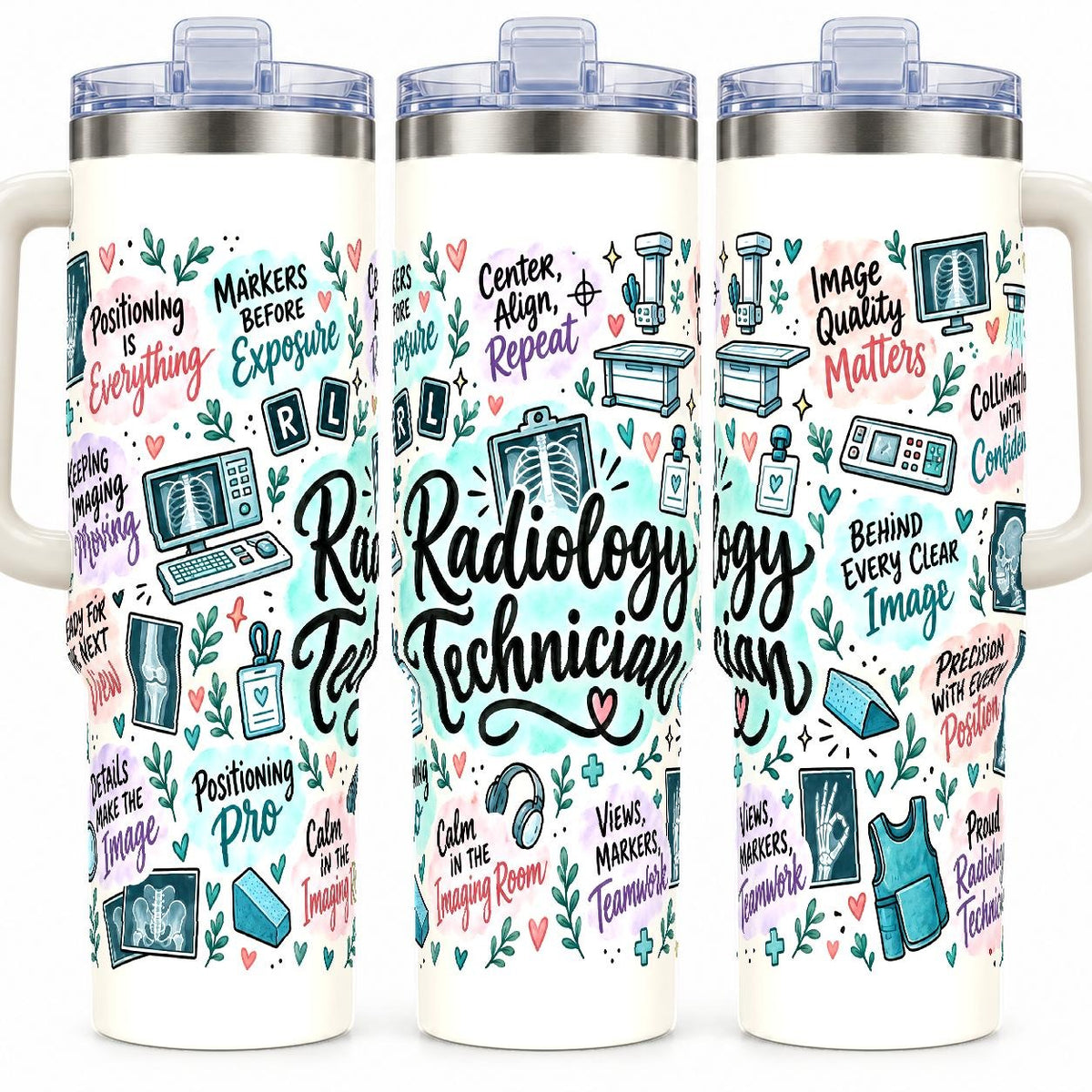 Radiology Technician 40 oz Tumbler, Pastel Imaging Pride