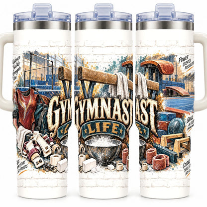Artistic Gymnastics Gear Collage 40 oz Tumbler with Handle