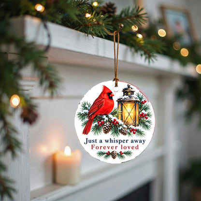 Whisper Away Memorial Cardinal Christmas Ornament Keepsake