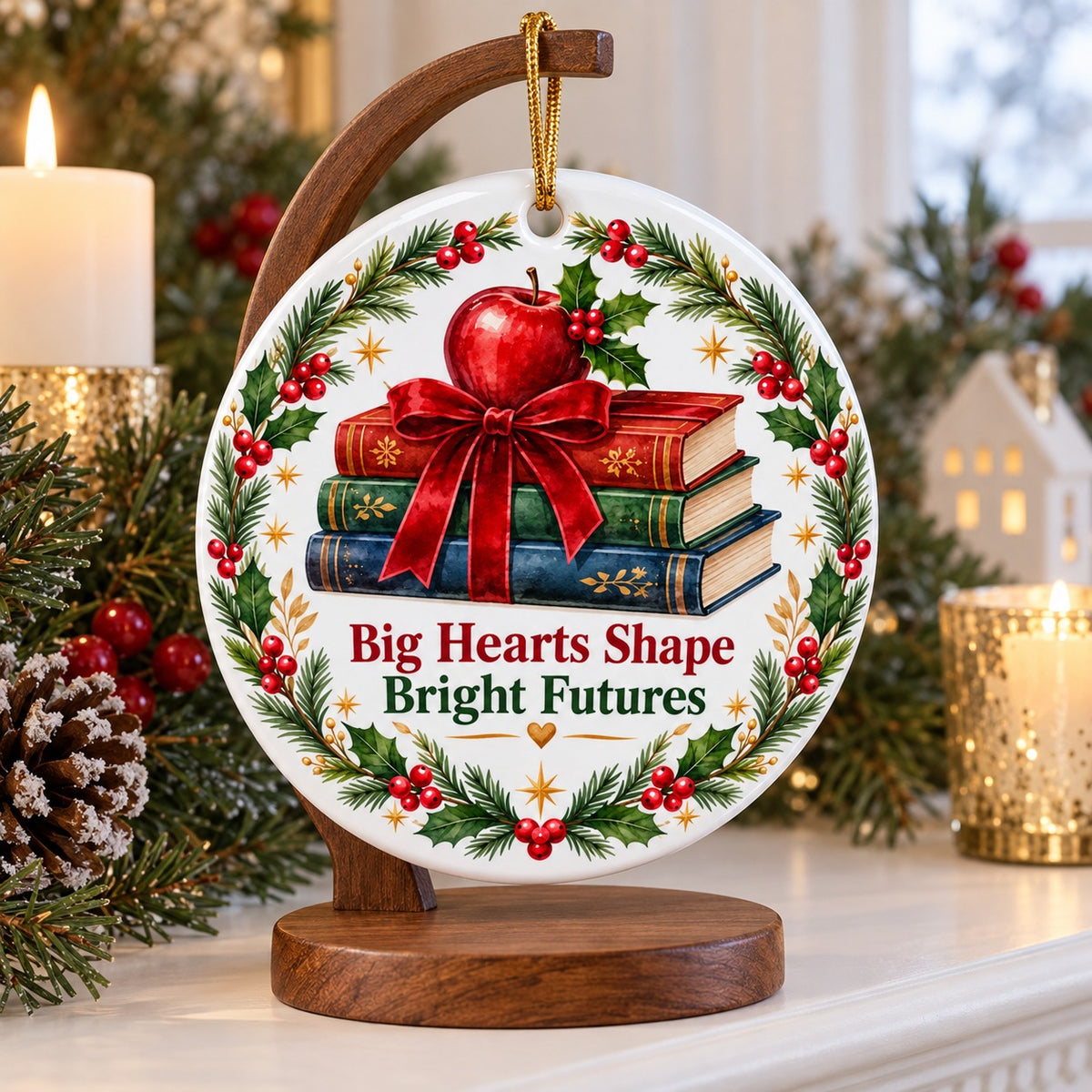 Bright Futures Teacher Appreciation Christmas Ceramic Ornament