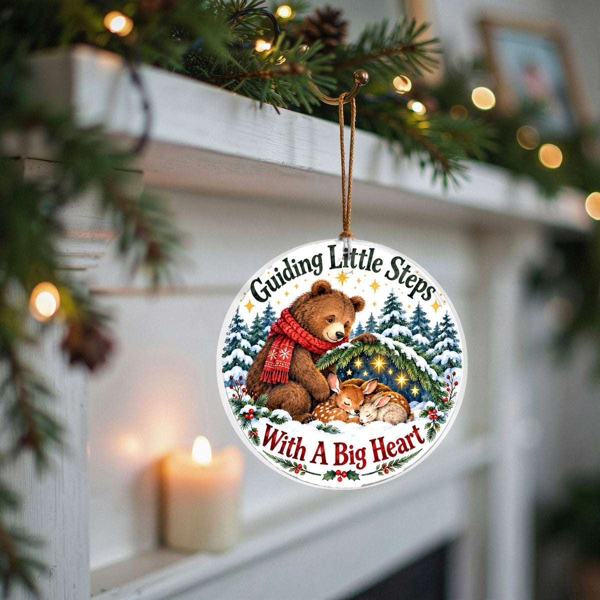 Gentle Woodland Shelter Ornament, Daycare Teacher Caregiver Gift