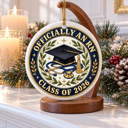 Nurse Graduation Class of 2026 Ceramic Christmas Ornament