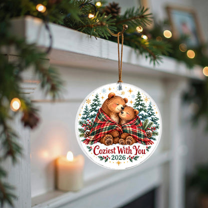 Cozy Winter Bears Christmas Ornament, Couples Holiday Keepsake