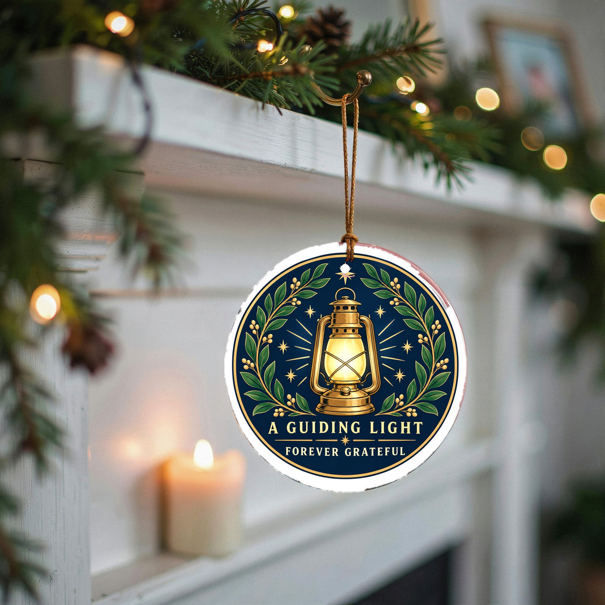 Guiding Light Ceramic Christmas Ornament, Mentor and Teacher Gift