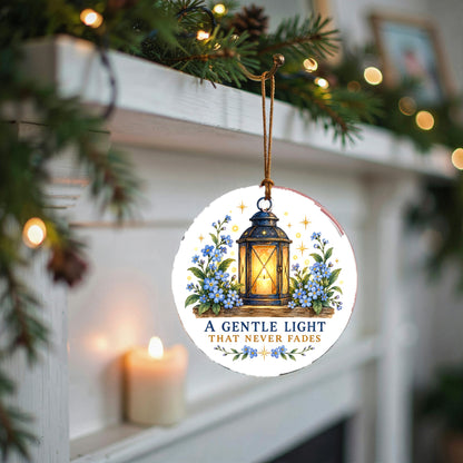 Luminescent Remembrance Lantern Ceramic Christmas Ornament