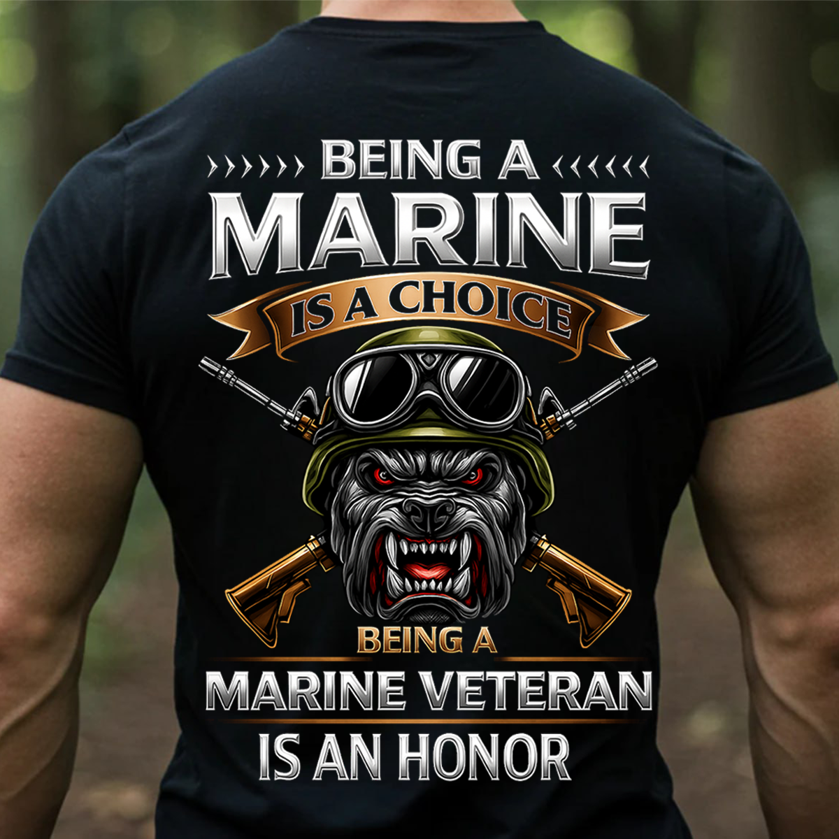 Being a Marine Veteran T-Shirt – Bulldog Military Skull Design for USMC