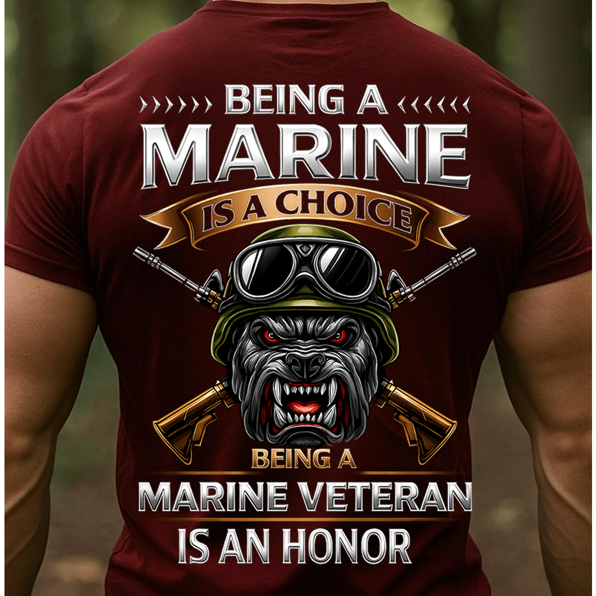 Being a Marine Veteran T-Shirt – Bulldog Military Skull Design for USMC