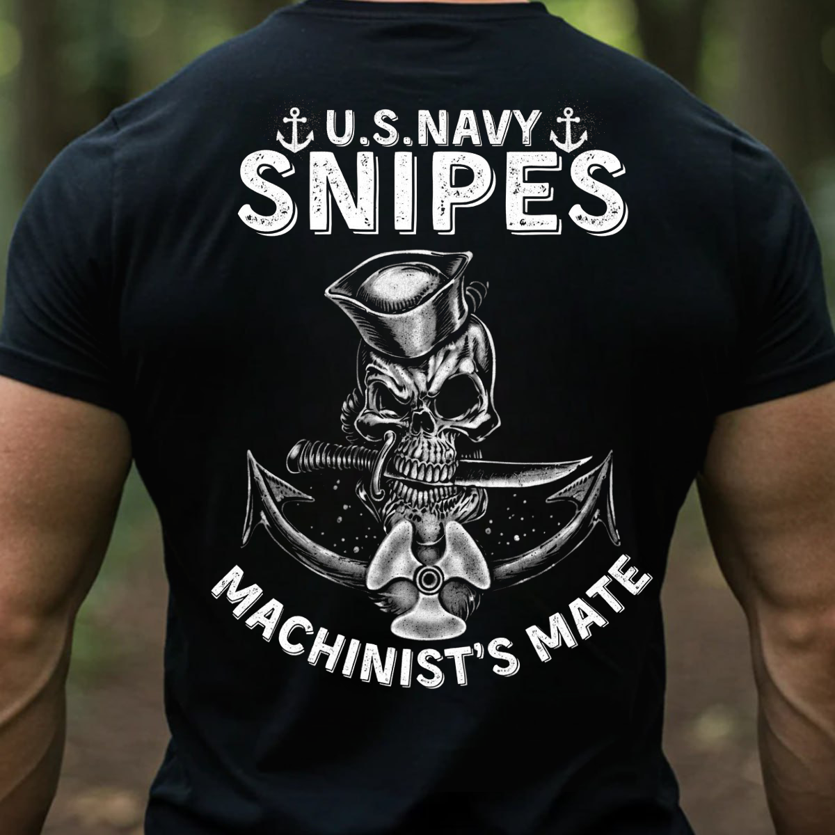 Machinist’s Mate U.S. Navy Snipes– Skull Anchor Design, Gift for Veterans Day