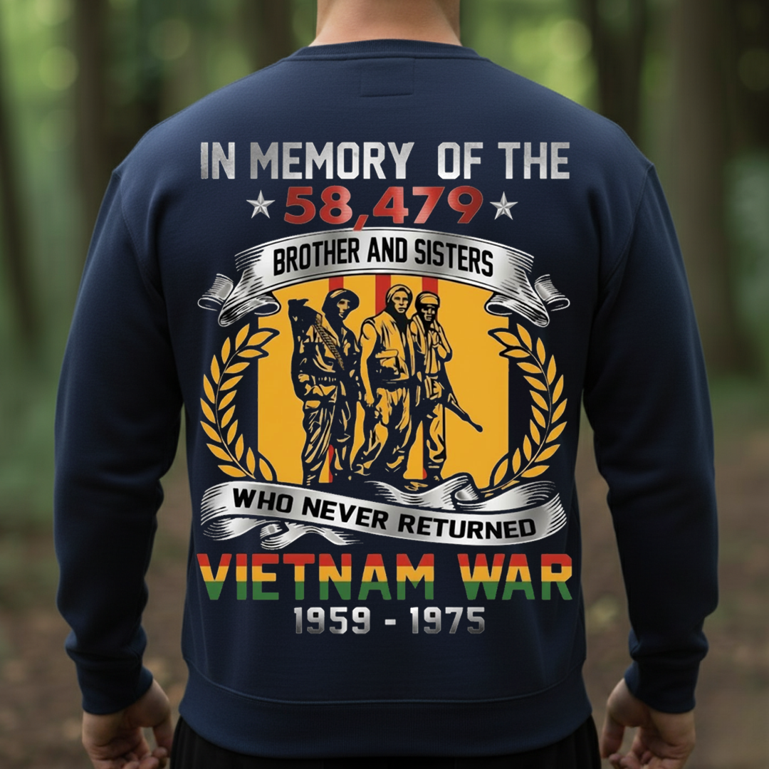 Vietnam War Memorial Shirt – In Memory of 58,479 Fallen Heroes, Gift for Veterans Day