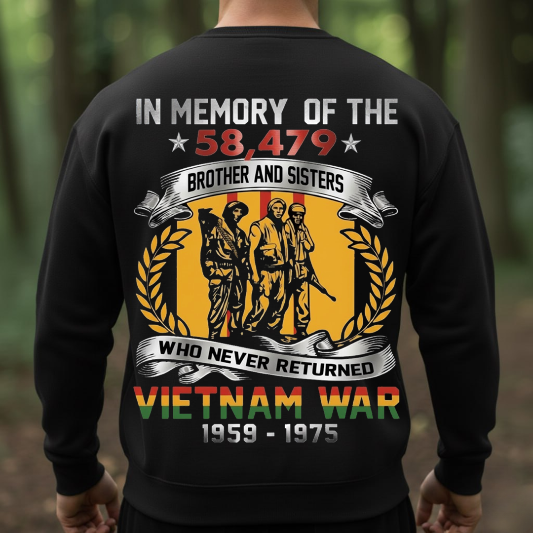 Vietnam War Memorial Shirt – In Memory of 58,479 Fallen Heroes, Gift for Veterans Day