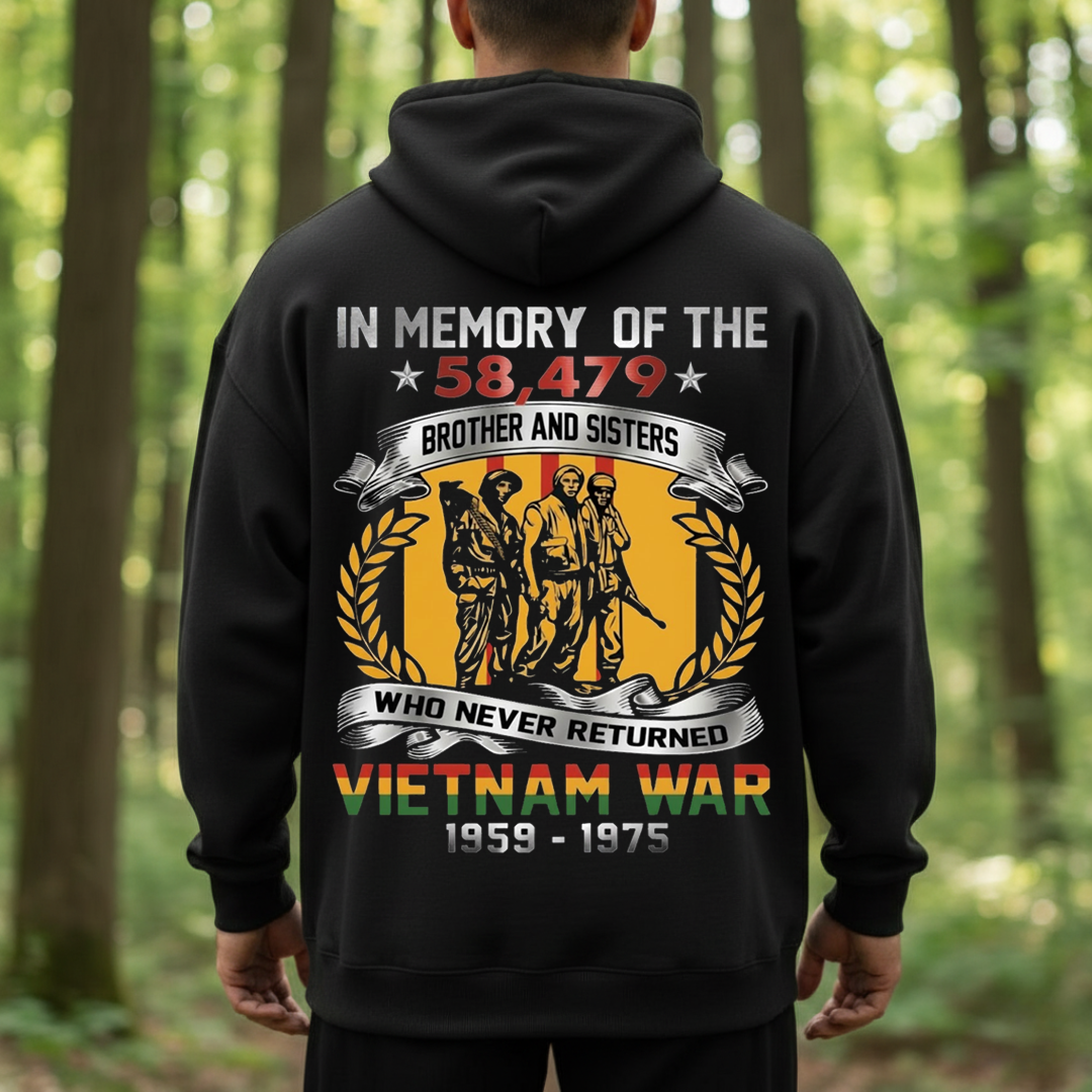 Vietnam War Memorial Shirt – In Memory of 58,479 Fallen Heroes, Gift for Veterans Day