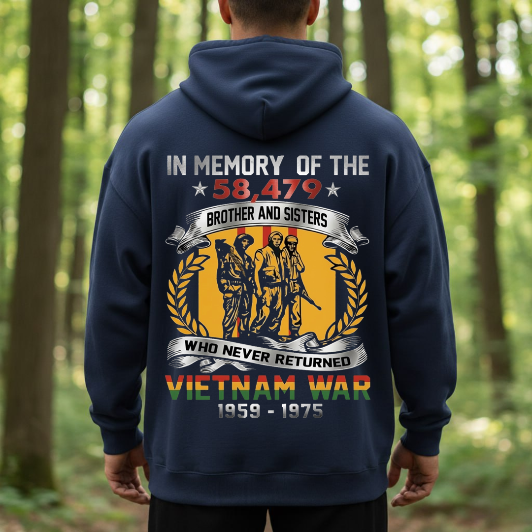 Vietnam War Memorial Shirt – In Memory of 58,479 Fallen Heroes, Gift for Veterans Day