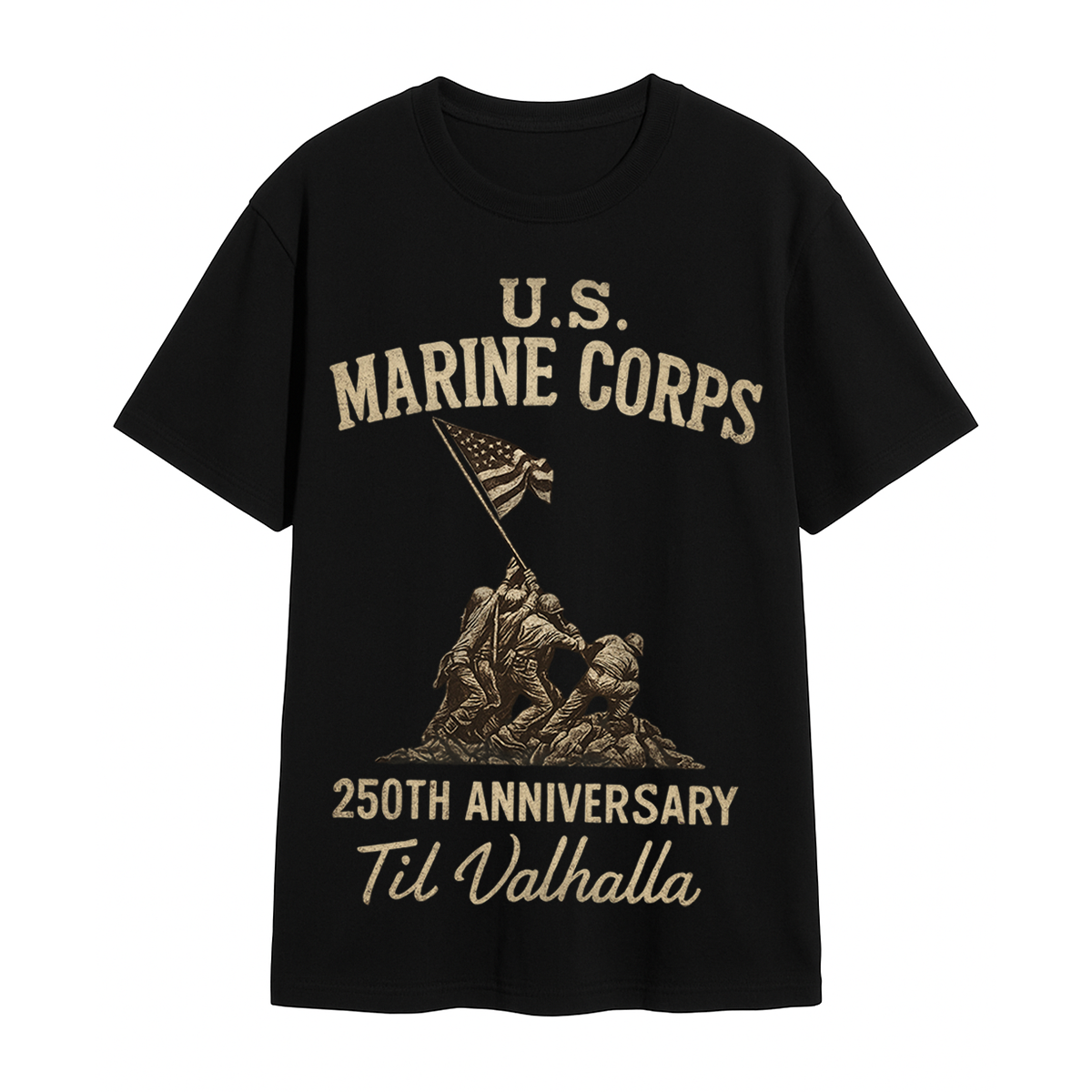USMC 250th Anniversary Shirt, U.S. Marine Corps Til Valhalla Tee, Veteran Military Gift