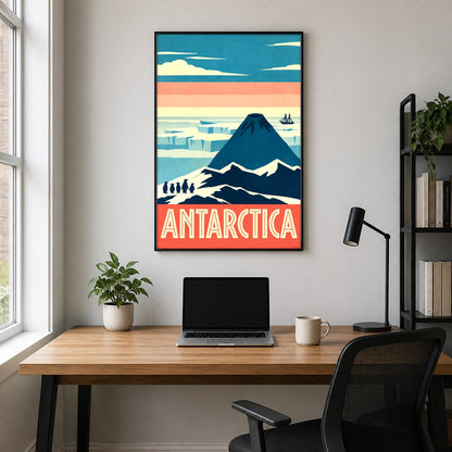 Antarctica Vintage Travel Poster Wall Art Print